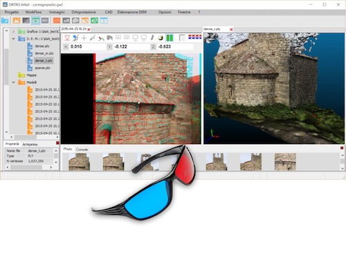 Immagini omologhe e vista 3D stereoscopica